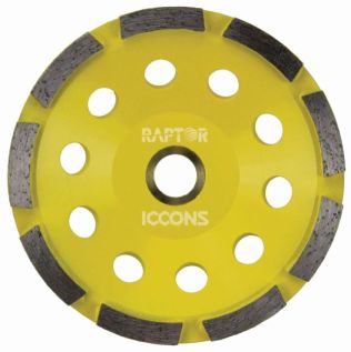 POWERS RIDGEBACK CUP WHEEL 1/ROW 100MM ( YELLOW) 